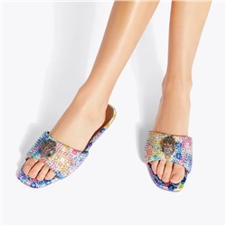 FLORAL COUTURE KENSINGTON FLAT SANDAL KURT GEIGER LONDON