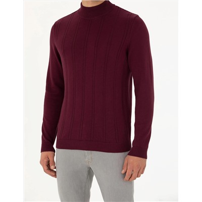 Bordo Slim Fit Kazak