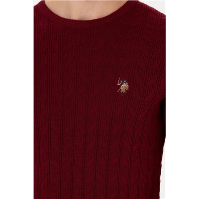 Erkek Bordo Basic Kazak