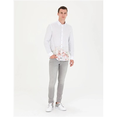 Açık Yeşil Regular Fit Uzun Kollu Gömlek