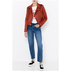 Chaqueta biker Naranja oscuro