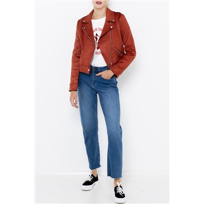 Chaqueta biker Naranja oscuro