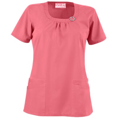 Butter-Soft Scrubs by UA™ Women's Rounded Neck 4-Pocket Top