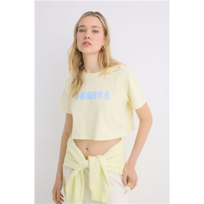 Camiseta 100% algodón amarillo