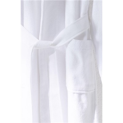 Carole Unisex %100 Pamuk Bornoz Set - Beyaz - Lüks Koleksiyon
