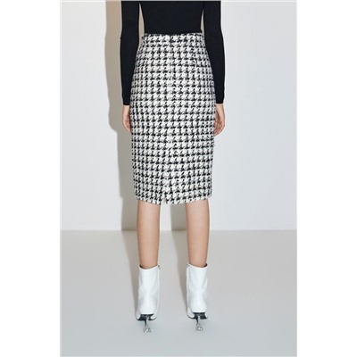 Falda midi Blanco