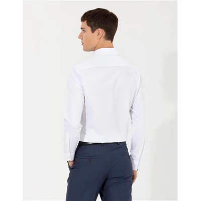 Beyaz Slim Fit Uzun Kollu Gömlek