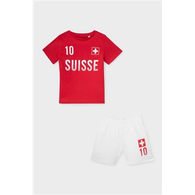 Shorty-Pyjama - Bio-Baumwolle - 2 teilig