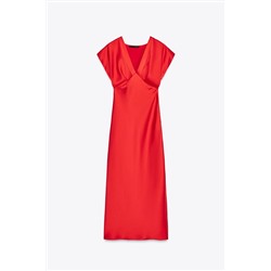 SATIN MIDI DRESS