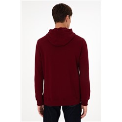 Erkek Bordo Basic Sweatshirt