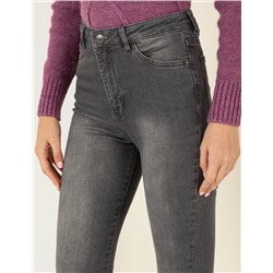 Koyu Gri Skinny Fit Jean Pantolon