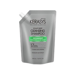 [KERASYS] Шампунь для волос ЛЕЧЕНИЕ КОЖИ ГОЛОВЫ освежающий (запасной блок), 500 мл