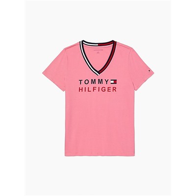TOMMY HILFIGER ESSENTIAL V-NECK LOGO T-SHIRT