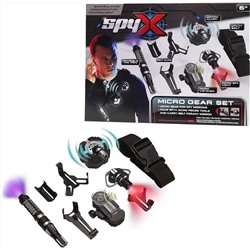 SpyX / Micro Gear Set - 4 Real Spy Toys Kit + Adjustable Belt for Spy Kids Role Play. Junior Secret Agent / Detective / Ninja Toy Gadgets Set for Boys & Girls
