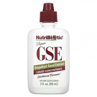 Экстракт семян грейпфрута GSE пищевая добавка NutriBiotic, жидкий концентрат