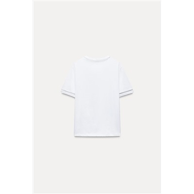 LACE TRIM T-SHIRT