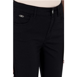Kadın Siyah Toothpick Fit Kanvas Pantolon