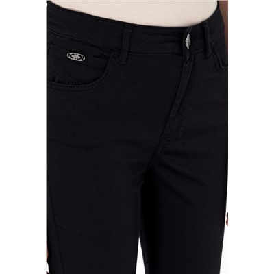 Kadın Siyah Toothpick Fit Kanvas Pantolon