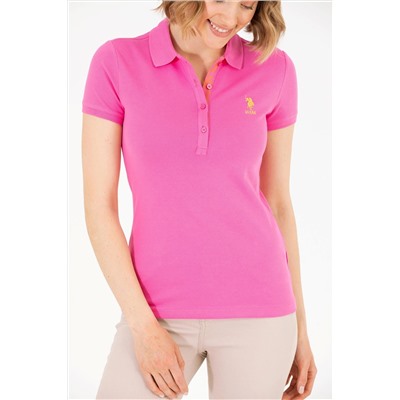 Kadın Pembe Basic Polo Yaka Tişört