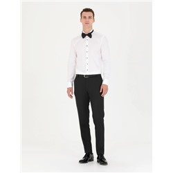 Beyaz Slim Fit Smokin Gömlek