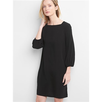 V-back shift dress