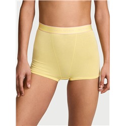 Logo Cotton High-Waist Boyshort Panty