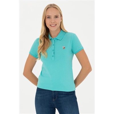 Kadın Mint Polo Yaka Tişört