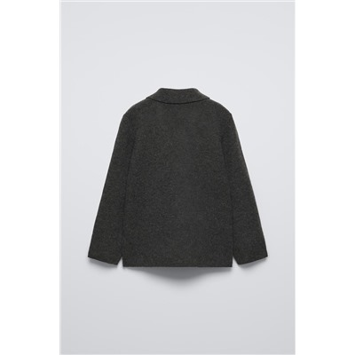 BUTTONED KNIT BLAZER
