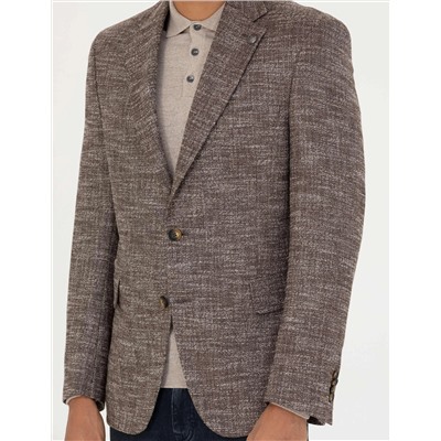 Kahverengi Slim Fit Ceket