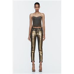 Z1975 SKINNY MID-RISE FOIL JEANS