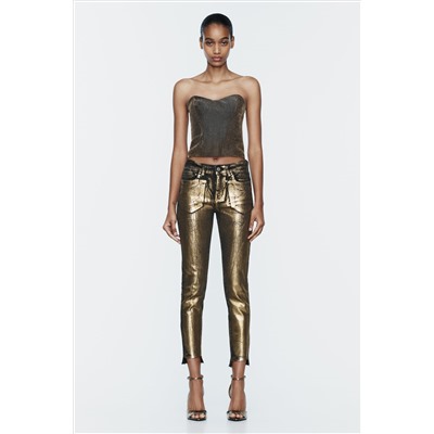Z1975 SKINNY MID-RISE FOIL JEANS