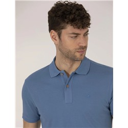 Koyu Mavi Regular Fit Polo Yaka Basic Tişört