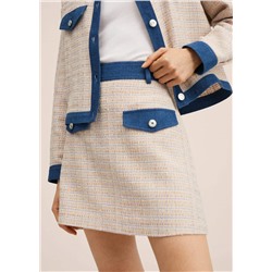 Falda tweed cuadros -  Mujer | MANGO OUTLET Melilla