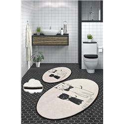 Chilai Home Lıttle Cats Djt 2 Lı Set Banyo Halısı Paspas, Klozet Takımı 8682125926049
