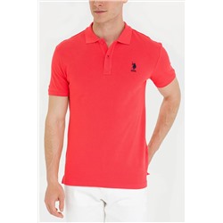 Erkek Kırmızı Basic Polo Yaka Tişört