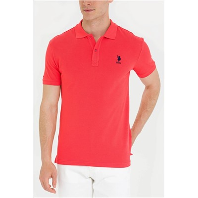 Erkek Kırmızı Basic Polo Yaka Tişört