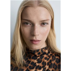 Camiseta leopardo detalle fruncido