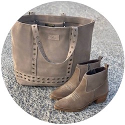 TEKILA 7005 Taupe+Ab.Zapatos SHOPPER PIEDRA АКЦИЯ