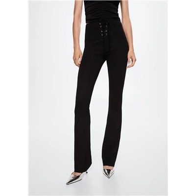 Pantalón cierre lazo -  Mujer | MANGO OUTLET Melilla