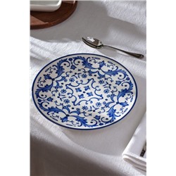 Reve Bleu Serenity Servis Tabağı - 25 cm - Mavi/Beyaz