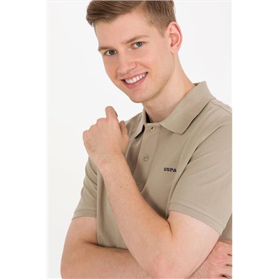 Erkek Haki Basic Polo Yaka Tişört