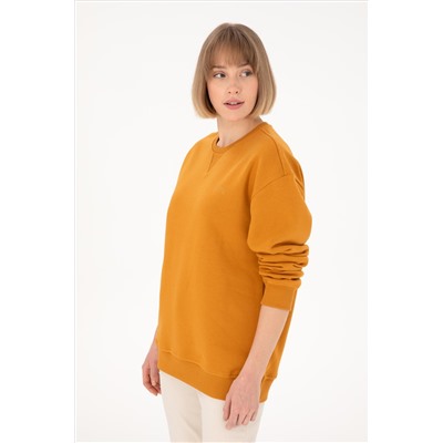 Erkek Hardal Basic Sweatshirt