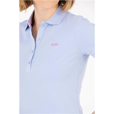 Kadın Mavi Basic Polo Yaka Tişört