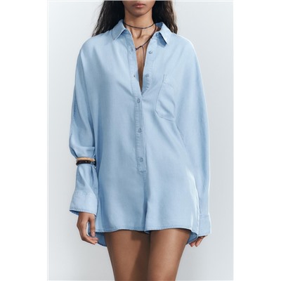 TRF FLUID DENIM JUMPSUIT