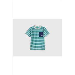 United Colors of BenettonErkek Çocuk Mix Cebi Etiketli Çizgili T-shirt