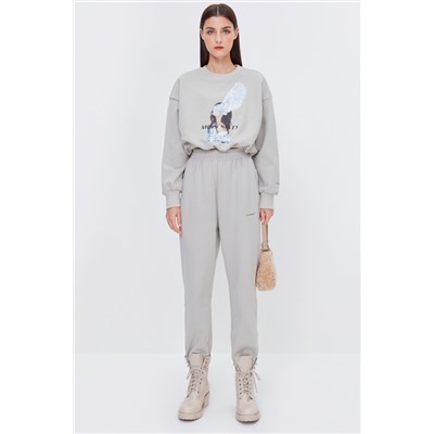Sudadera de manga larga Gris claro