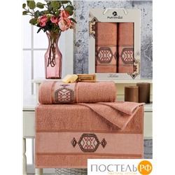 11715 Комп. Пол. MERZUKA махр. в короб. (50x90/1)(70х140/1) 2 шт.KILIM оранжевый