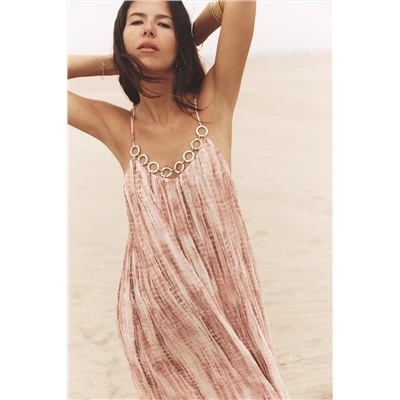 TIE-DYE DRESS WITH RINGS