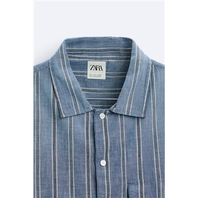 CAMISA RAYAS BOLSILLOS