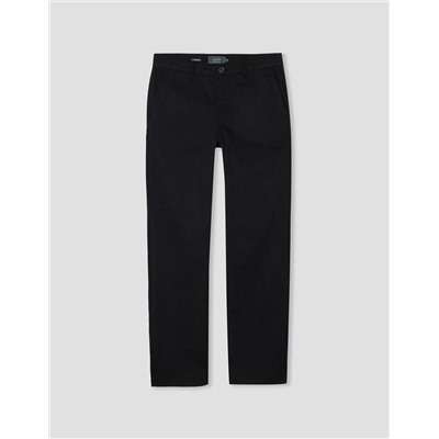 Pantalón de Sarga Regular Fit, Hombre, Negro
